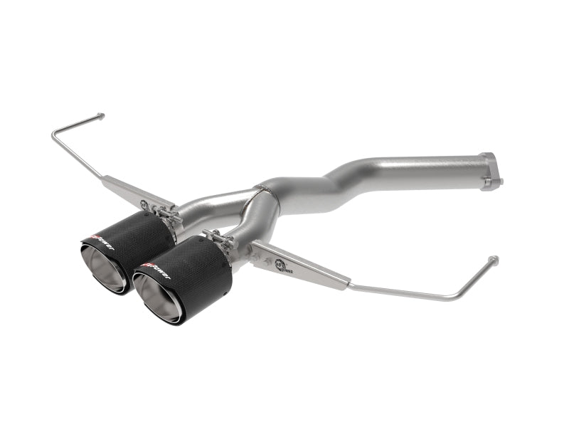 aFe Takeda 3in-2.5in 304 SS Axle-Back Exhaust w/ Carbon Tip 19-20 Hyundai Veloster I4-1.6L(t) 49-37012-C