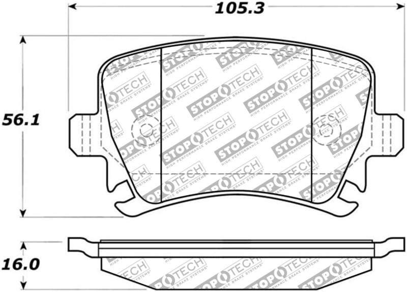 StopTech Street Select Brake Pads Rear 305.1108