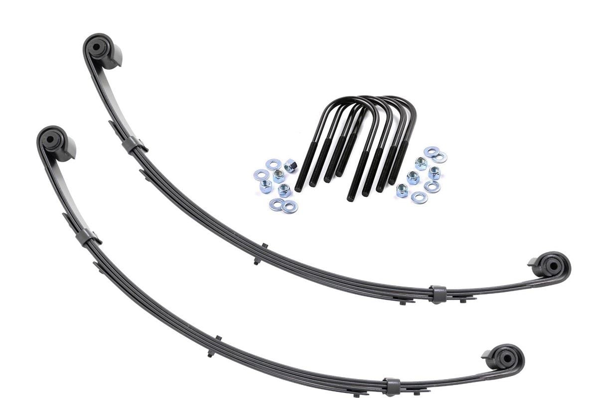 Rough Country Front Leaf Springs Military Wrap 4" Liftpair Fits Jeep Wrangler Yj (87-95) 8063KIT