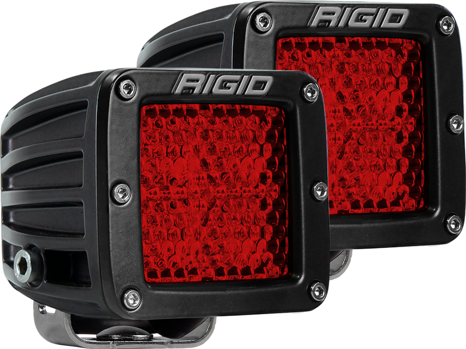 Rigid Industries D-Series Diffused Rear Facing High/Low Red Pair 90153