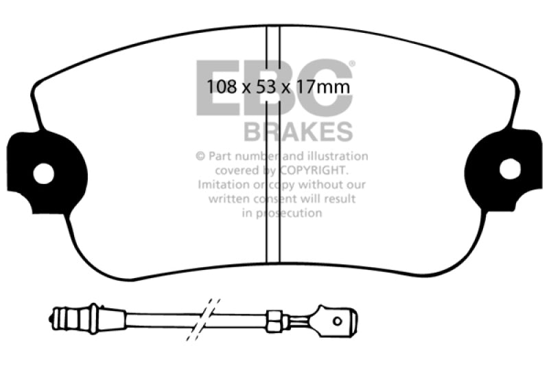 EBC 75-81 Lancia Beta 1.8L Greenstuff Front Brake Pads DP2230