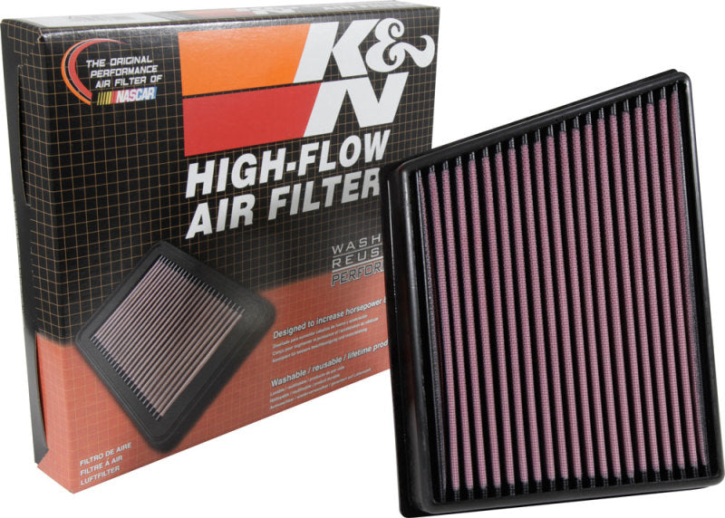 K&N 33-3075 Air Panel Filter for JAGUAR F-PACE V6-3.0L F/I, 2015-2018 (LEFT/DRIVER)