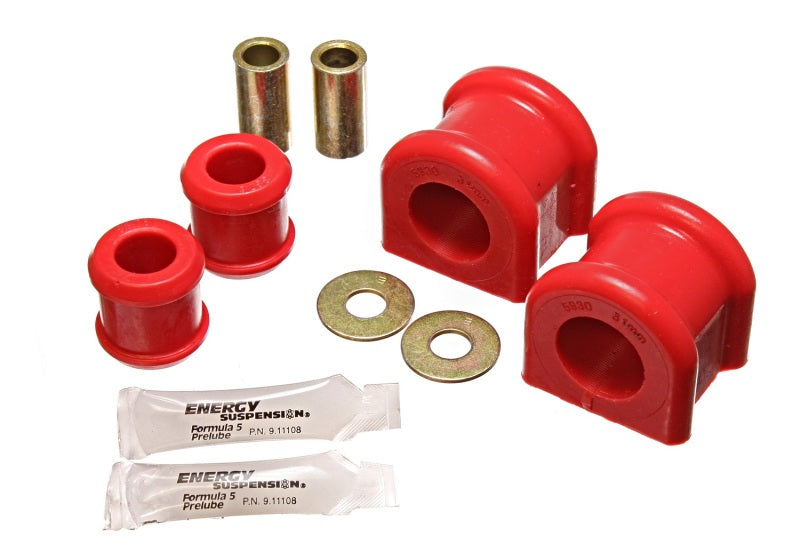 Energy Suspension 07-11 compatible with Jeep Wrangler JK Red Front 31mm Sway Bar and Endlink Bushing Set 2.5112R