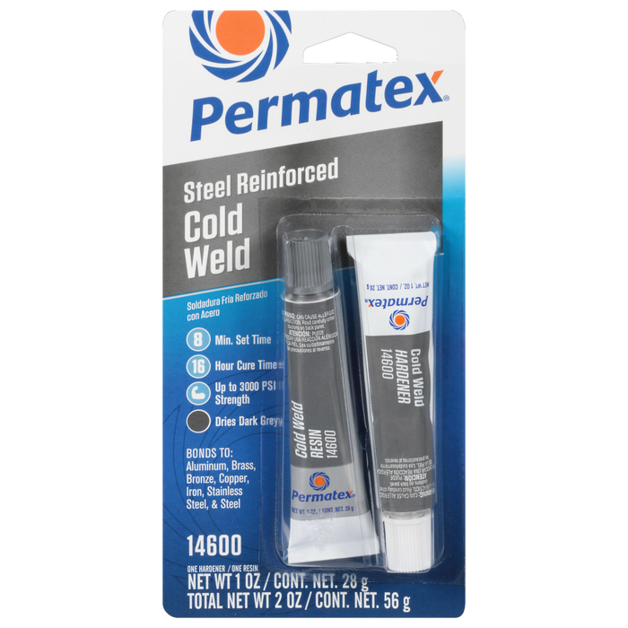 Permatex 14600 Cold Weld Bonding Compound, Two 1 oz. Tubes , Black