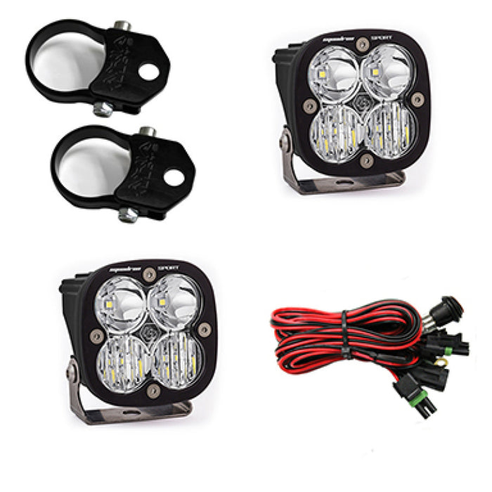 Baja Designs Squadron Sport Polaris A-Pillar LED Light Pods w/ 1.75in Harness/Mounts Kit 557101