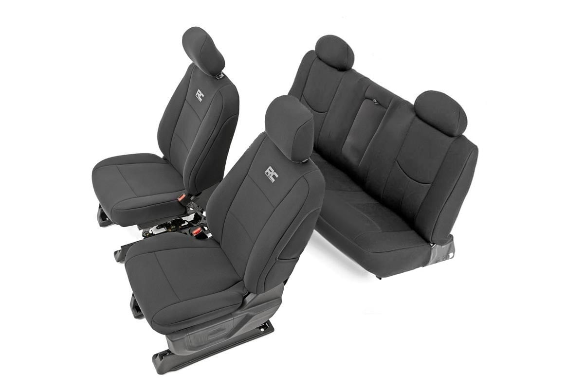 Rough Country Seat Covers Fr 40/20/40 & Rear Fits Chevy/GMC 1500 (14-18) 91025