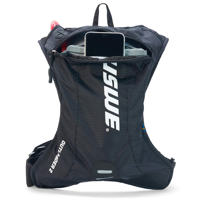 USWE Outlander Cycling Hydration Backpack, 2L, Multi (0.45kg, Adjustable Shoulder Strap, Stash Pocket, 2.0L Capacity)