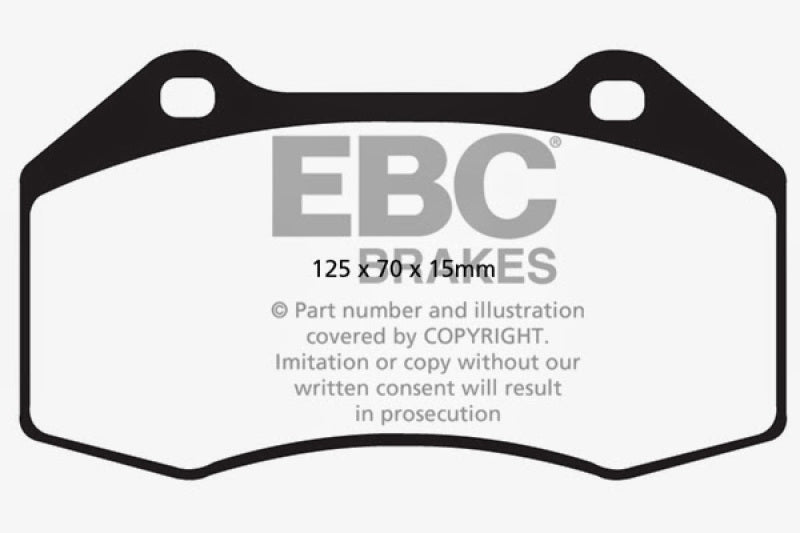 EBC 14+ Alfa Romeo 4C 1.75 Turbo Greenstuff Front Brake Pads DP22021/2