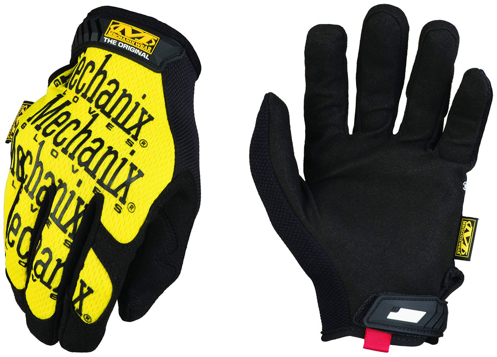 Mechanix Wear: The Original Work Glove with Secure Fit, Synthetic Leather Performance Gloves for Multi-Purpose Use, Durable, Touchscreen Capable Safety Gloves for Men (Yellow, Large)