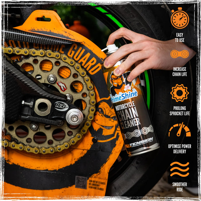 PrimeShine 007 Motorcycle Chain Cleaner & Degreaser, 500 ml