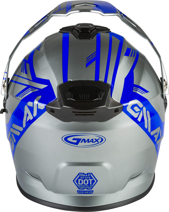 GMAX G2211694 Helmets, Silver/Blue, Small