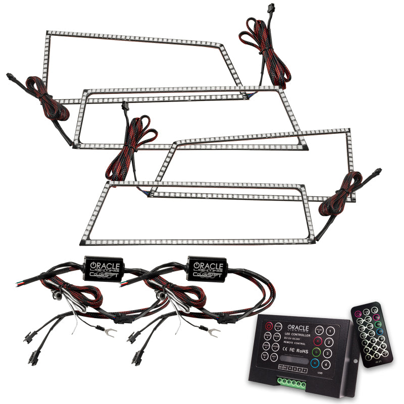 Oracle Chevrolet Silverado 03-06 Square Halo Kit ColorSHIFT w/ 2.0 Controller SEE WARRANTY 3959-333