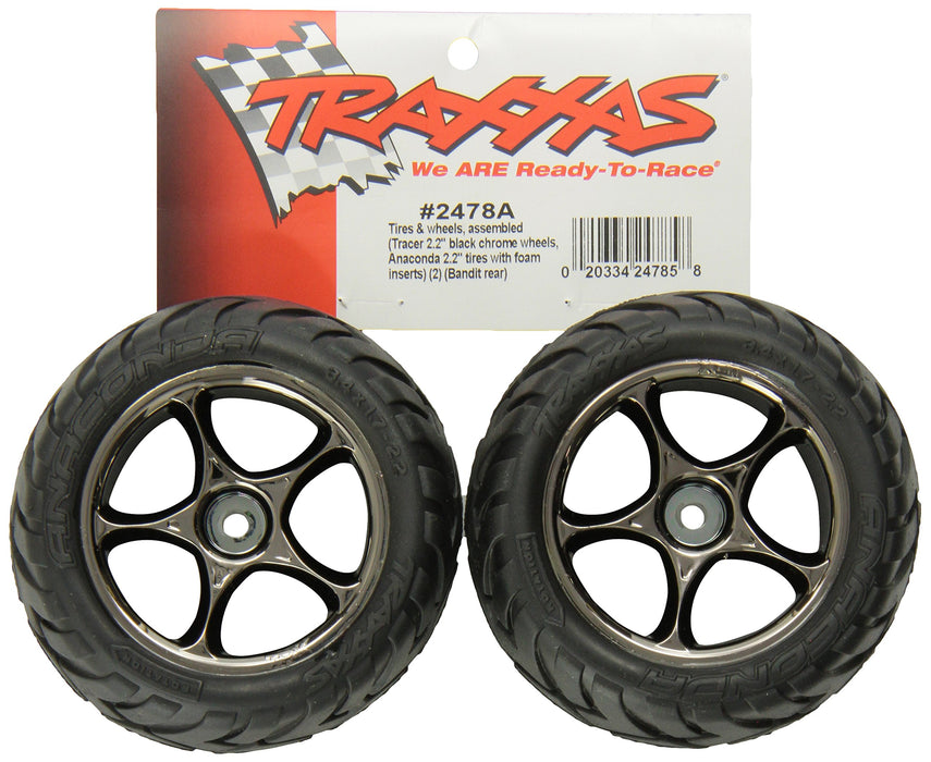 Traxxas 2478A Tires and Wheels Bandit Rear 2-Piece 28-Pack