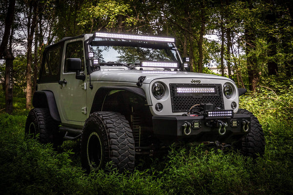 Rough Country Front Bumper Stubby Blk Led Fits Jeep Gladiator Jt/Wrangler Jk & Jl 11831