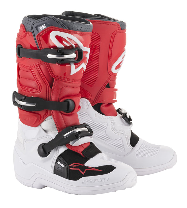 Alpinestars 2015017-238-2 Youth Tech 7S Boots White/Red/Grey Sz 02