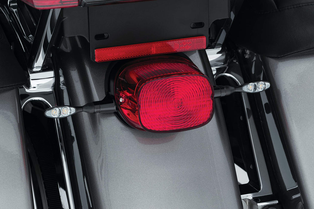 Kuryakyn Motorcycle Lighting Accessory: Kellerman Atto Taillight Base Mount For Harley-Davidson, Satin Black 2839