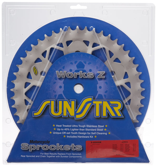 Sunstar 8-355950E E-Nickel Works Z Stainless Steel Sprocket