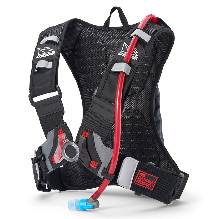 Uswe Open Box Raw 3L Hydration Pack With 2.0L/ 70Oz Water Bladder, A High End, Bounce Free Backpack For Enduro And Off-Road Motorcycle, Black Grey 2033401