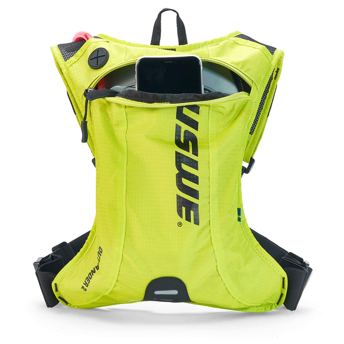 USWE Outlander Hydration Pack with Water Bladder, Hydration Backpack - Backpack for Cycling, MTB, Trail Running & More (2L, Yellow)