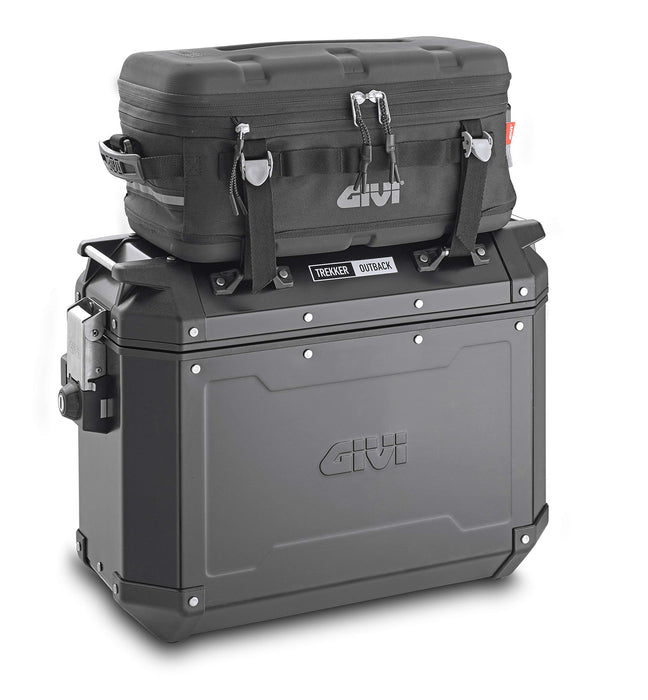 GIVI OBKN37BPACK2A Outback Series 37L Aluminum Side Cases Pair (Left and Right) Black