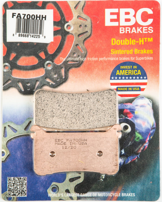 EBC Brakes FA700HH Double-H Series Sintered Disc Brake Pad, metallic, 1x1x1