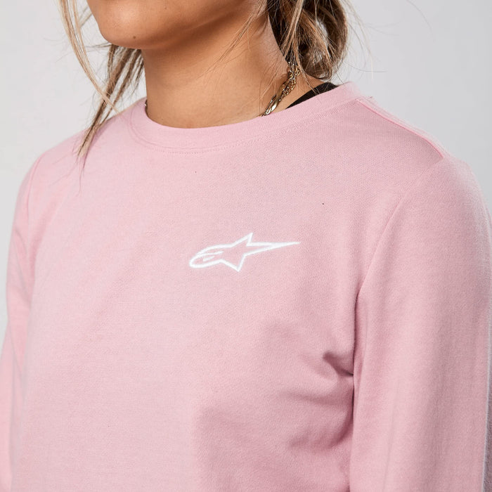 Alpinestars Women's Ageless Chest Crew Sweater (MEDIUM) (PINK)