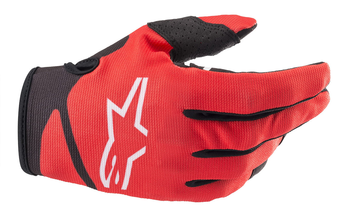 Alpinestars Youth Radar Gloves Bright Red/Black Md (3541822-3031-M)