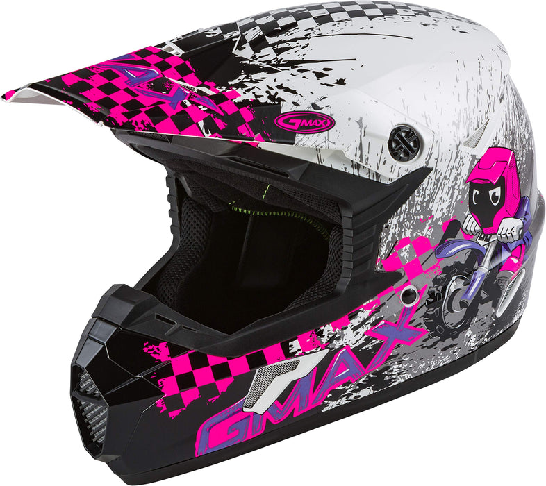 GMAX MX-46Y ANIM8 DOT Approved Youth Full-Face Motorcycle Helmet for Off Road Riding and Racing