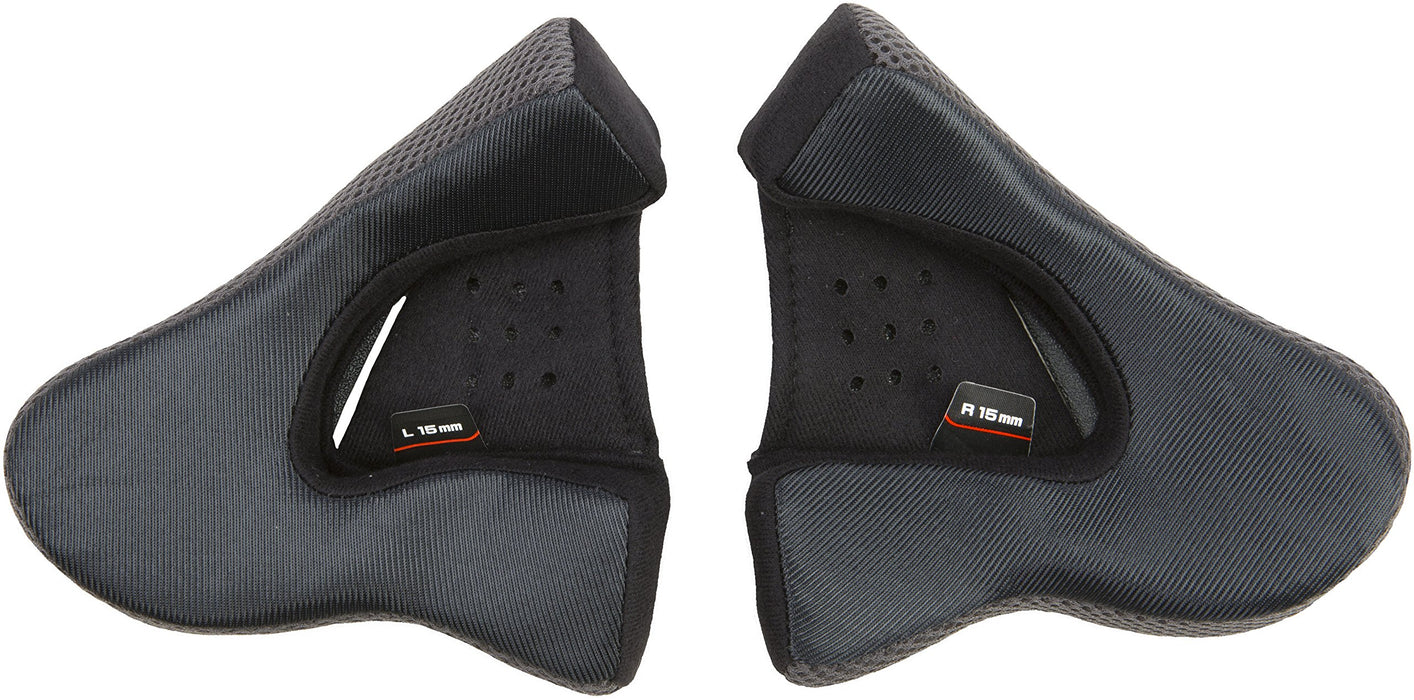 GMAX unisex-adult full-face-helmet-style Cheek Pad (04 15Mm Replacement Part) (Black, X-Large)