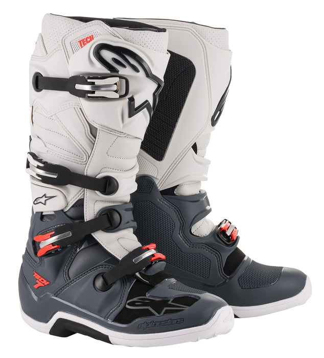 Alpinestars 2012014-930-9 Unisex-Adult Tech 7 Boots Darkgry/Lghtgry/Red (Multi, one_size)