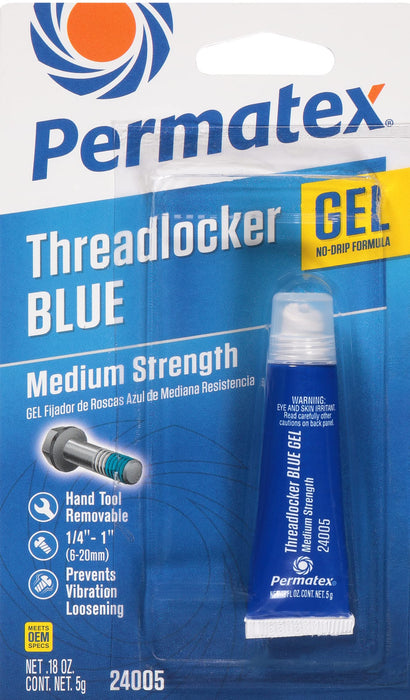 Permatex 24005 Medium Strength Threadlocker Blue Gel, 5 g