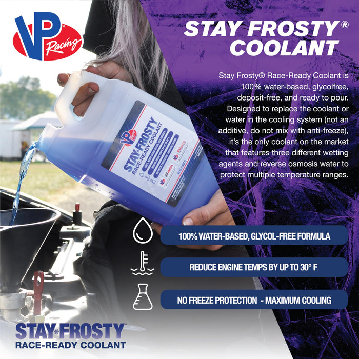 VP Racing Fuels 2301 Stay Frosty Race-Ready Coolant with 100% Water-Based Formula, 64 Ounces