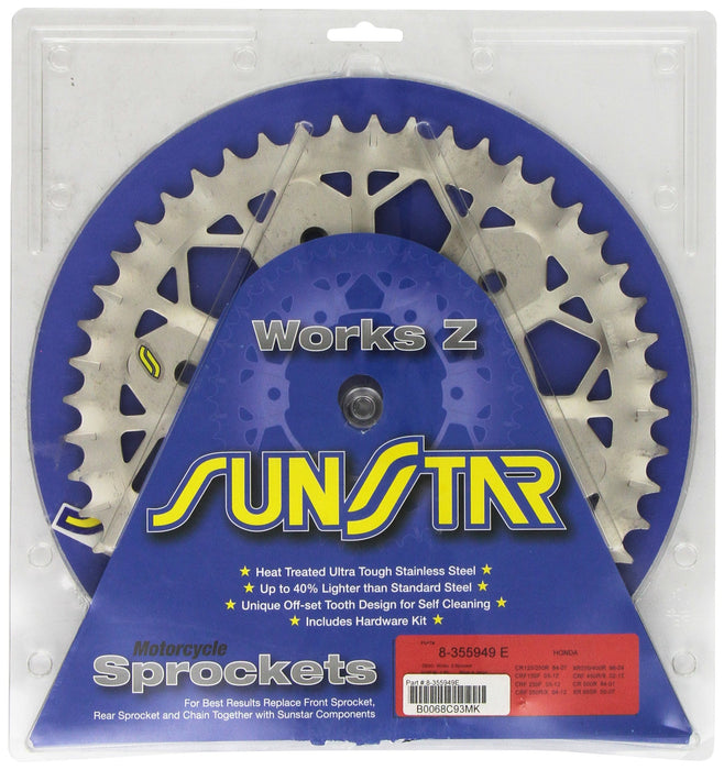 Sunstar 8-355949E E-Nickel Works Z Stainless Steel Sprocket