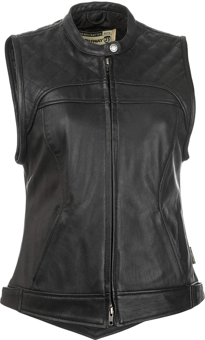 Highway 21 Women's Motorcycle Ava Vest (Black, Medium)