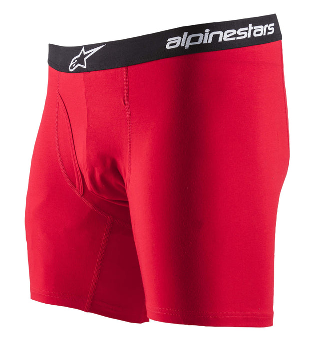 Alpinestars unisex adult Alpinestars Cotton Boxer Briefs, Red, Small US