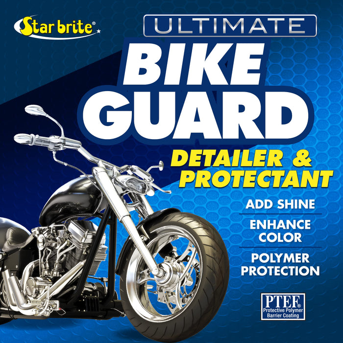 STAR BRITE Ultimate Bike Guard - Motorcycle Detailer & Protectant Spray - Remove Road Grime, Add Shine & Protect in 5 Minutes (098022)