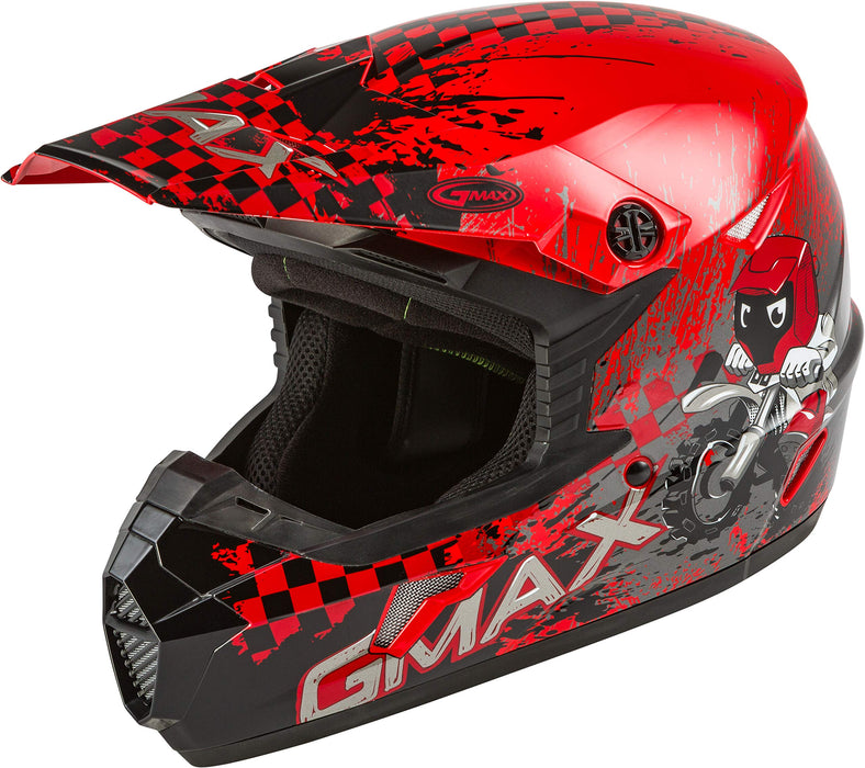 GMAX MX-46Y ANIM8 DOT Approved Youth Full-Face Motorcycle Helmet for Off Road Riding and Racing