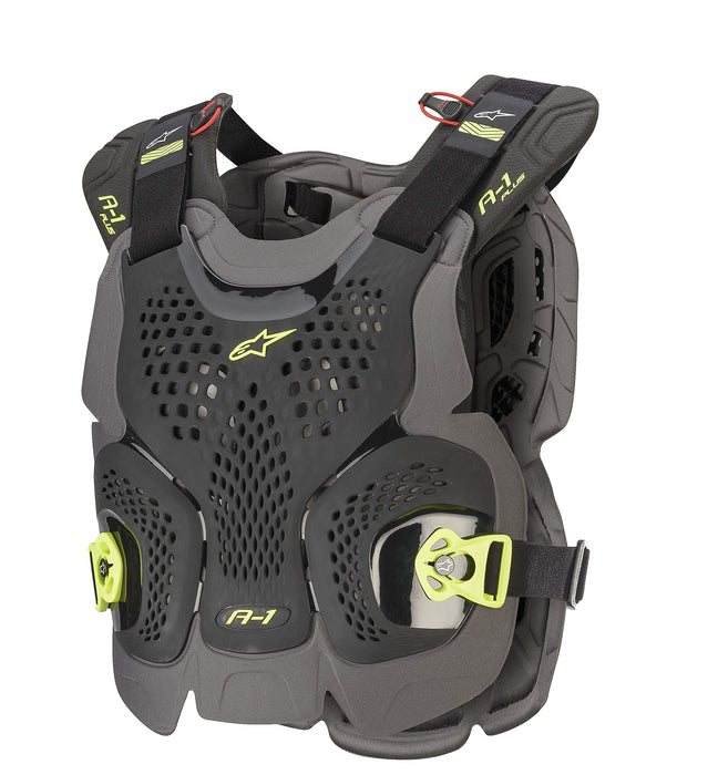 Alpinestars 6700120-1155-M/L A-1 Plus Chest Protector Blk/Anth/Fluo Ylw Md/Lg