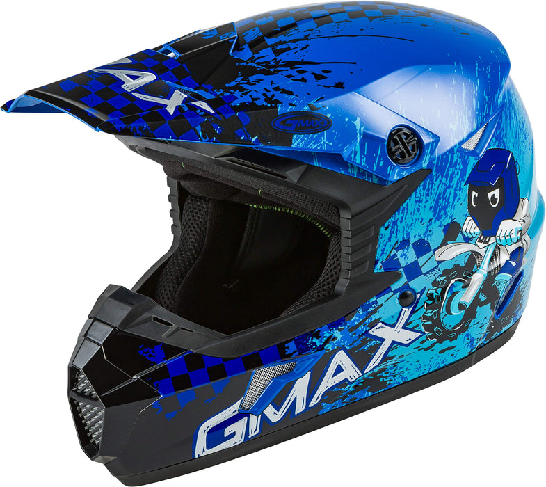 GMAX MX-46Y ANIM8 DOT Approved Youth Full-Face Motorcycle Helmet for Off Road Riding and Racing