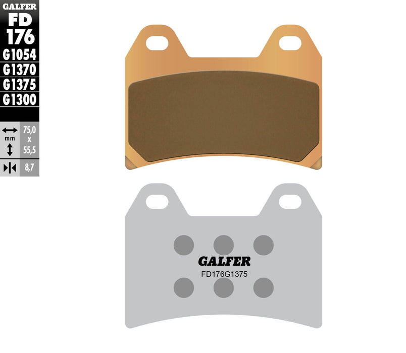 Galfer HH Sintered Ceramic Brake Pads (Front G1375) Compatible With 17-18 KTM 1090ADR