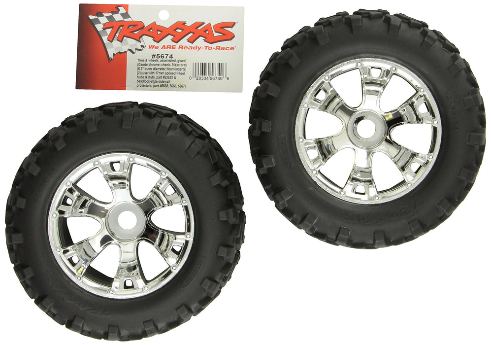 Traxxas 5674 Maxx Tires on Geode Wheels 2-Piece 457-Pack