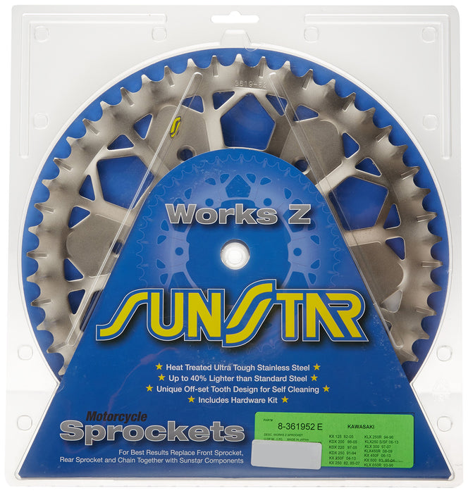 Sunstar 8-361952E E-Nickel Works Z Stainless Steel Sprocket