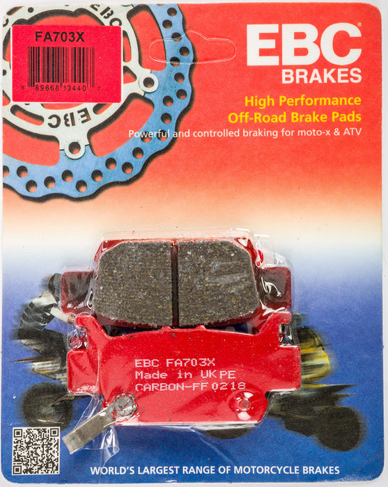 EBC Brakes FA703X Carbon X Series Disc Brake Pad, metallic, 1x1x1