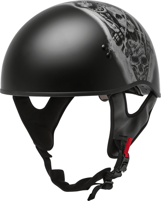 GMAX HH-65 Naked DOT Approved Half Helmet for Motorcycle, Moped, Scooter and More