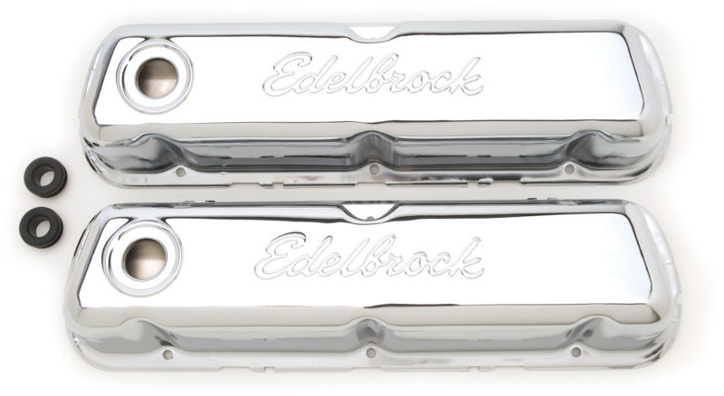 Edelbrock Valve Cover Signature Series Ford 260-289-302-351W CI V8 Chrome 4460