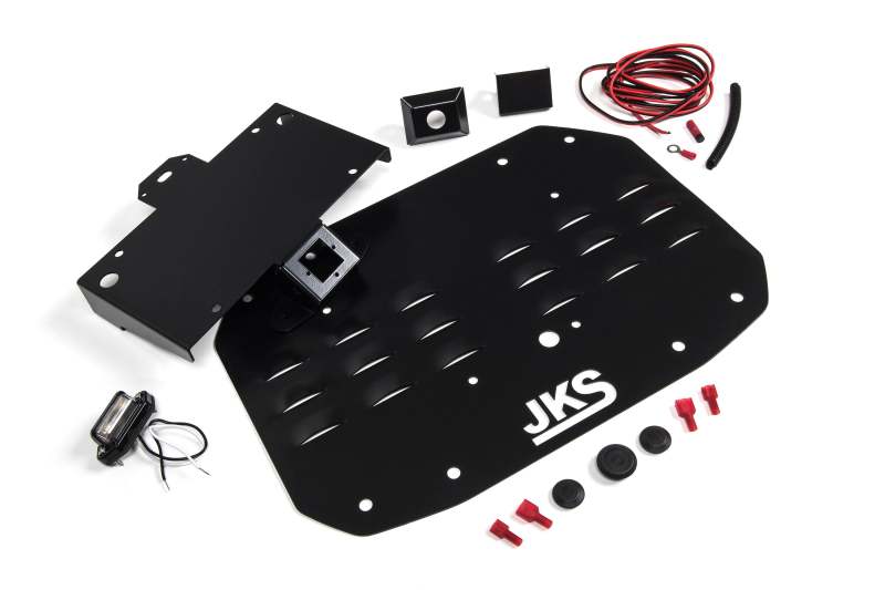 JKS JSPEC162KFA Tailgate Vent Cover with License Plate and Camera Mount | Wrangler JL