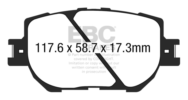 EBC 14+ Lexus IS250 2.5 Redstuff Front Brake Pads DP33035C