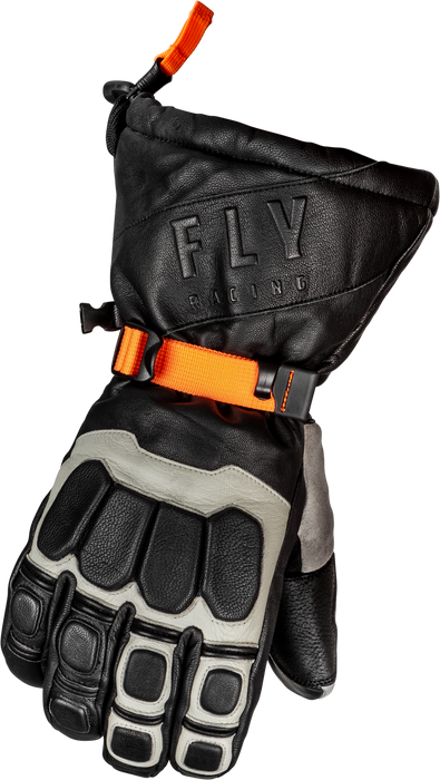 Fly Racing 2023 Snow Glacier Glove (Black/Grey/Orange, X-Small)