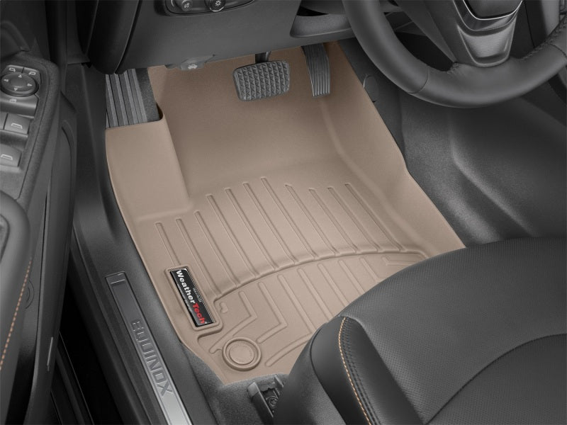 WeatherTech 2019+ Compatible with Dodge Ram 1500 Crew Cab/Quad Cab w/1st Row Bench Seats Front FloorLiner Tan 4514301