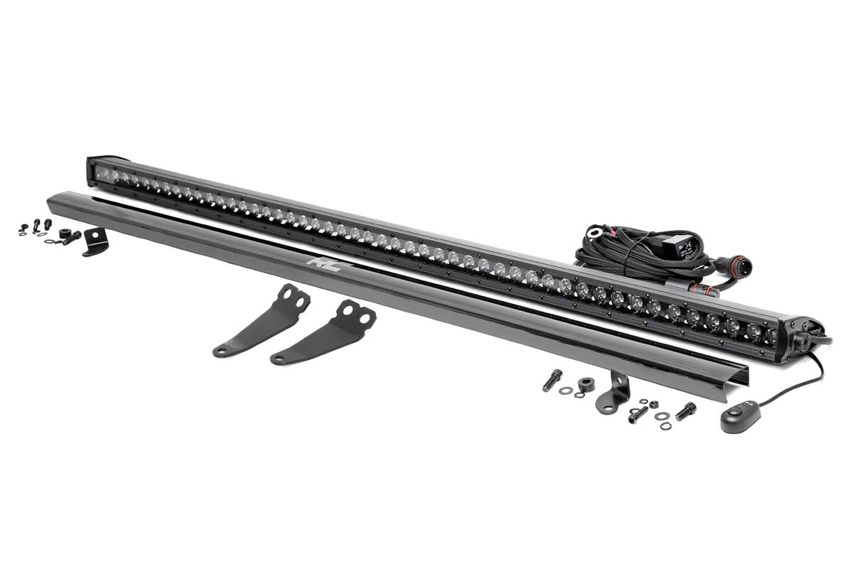 Rough Country Led Light Lower Windshield 50" Black Single Row Fits Polaris General/General Xp 93034